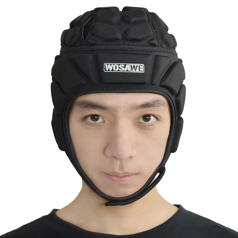 Profession Football Soccer Baseball Goalkeeper Helmet Sports Rugby Scrum Cap Head Guard Goalie Roller Hat Fiber Head Protector