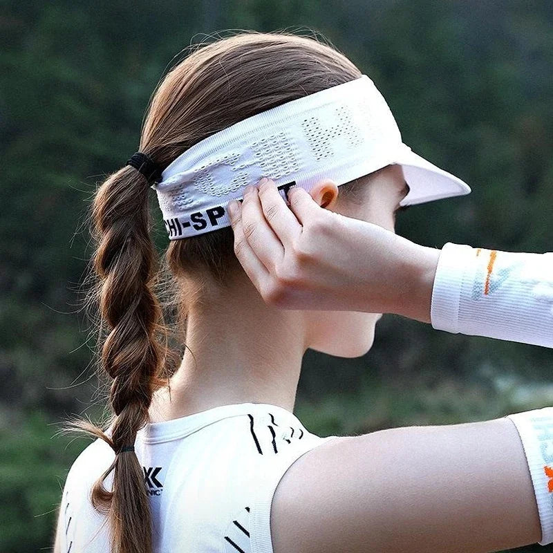 Summer Visor Cap Sunhat Breathable Sweat-absorbing Outdoor Sports Running Tennis Hair Band Headband for Men Women