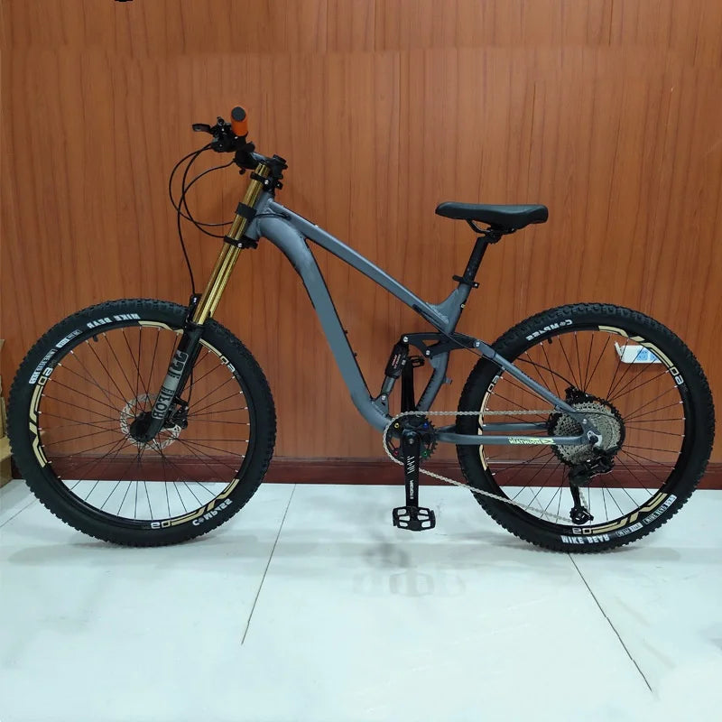 26 27.5 Inch Soft Tail Mountain Bike 11 Speed Double Damping Downhill DH Bicycle Aluminum Alloy MTB for Adults Hydraulic Brake