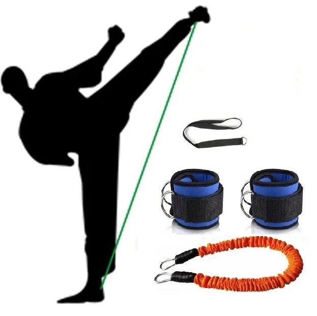Taekwondo Boxing Training Leg Strength Football Trainer Speed Exercise Tubes Resistance Bands Kick Fitness Equipment