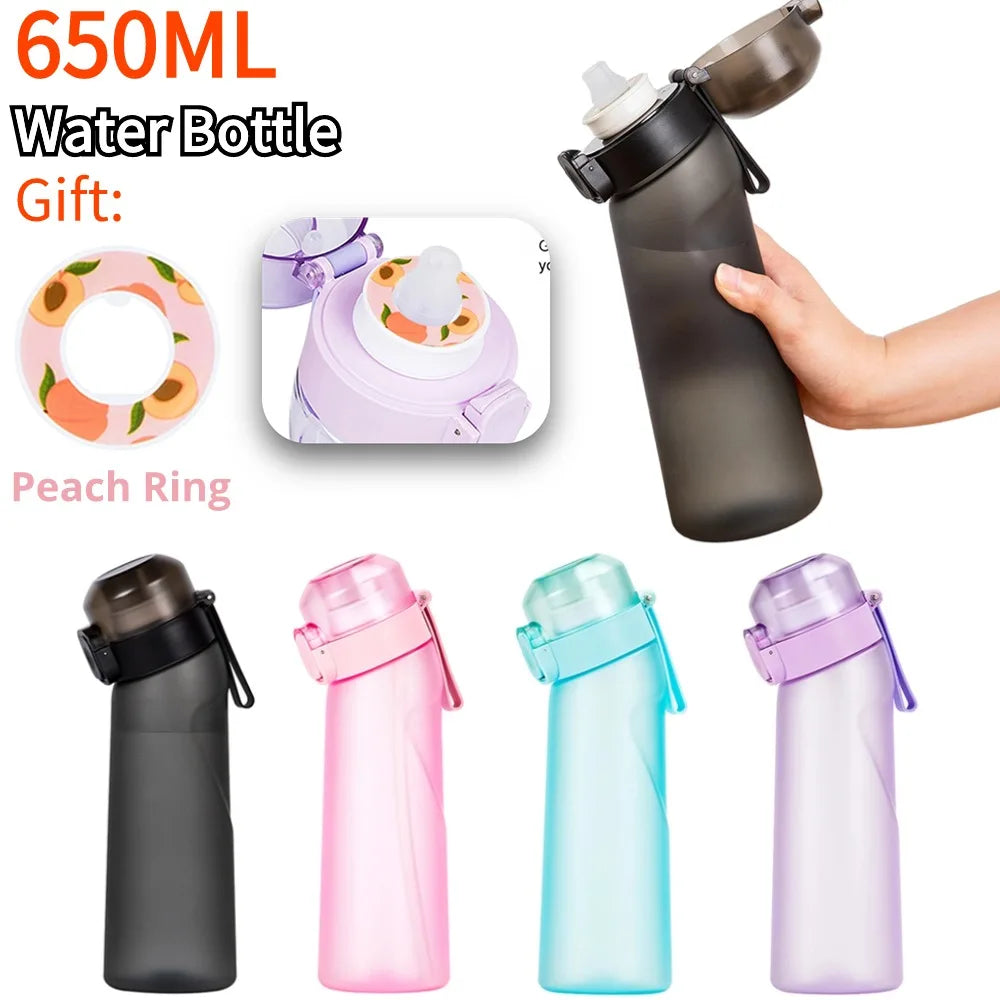650ML Air Flavored Water Bottle Scent Up Water Cup Sports Water Bottle for Outdoor Fitness Water Cup with Straw Flavor Pods
