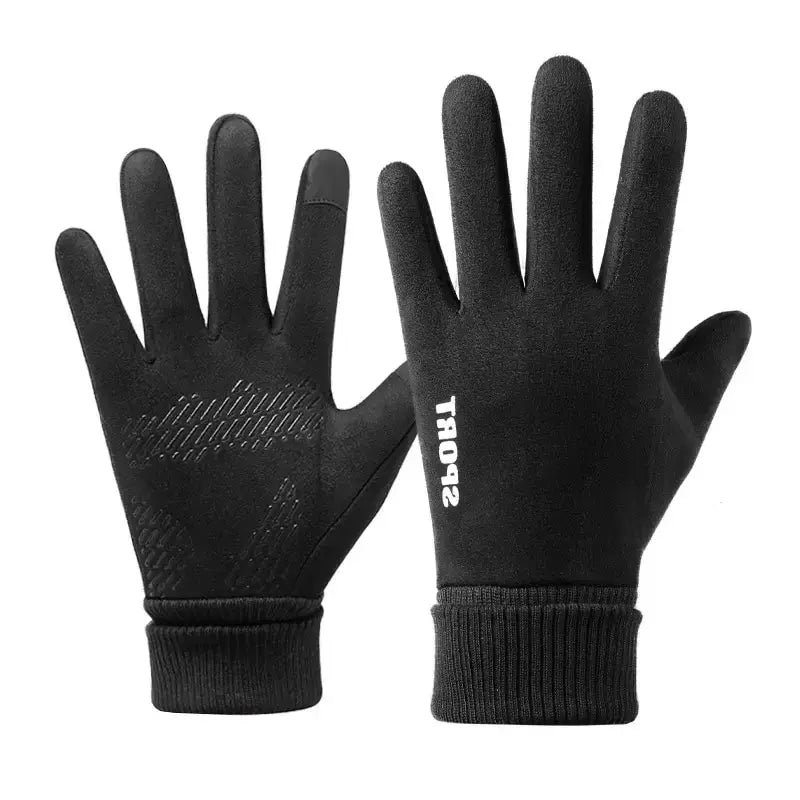 Winter Skiing Warm Gloves for Men Outdoor Cycling Waterproof, Non Slip, Thickened Female Couple Touch Screen Lamb Fleece