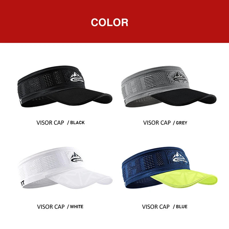 Summer Visor Cap Sunhat Breathable Sweat-absorbing Outdoor Sports Running Tennis Hair Band Headband for Men Women