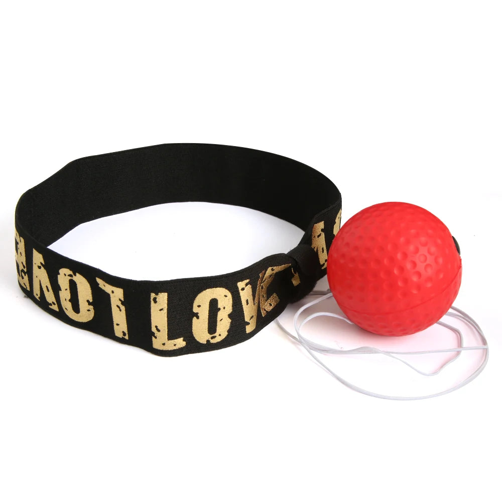 Boxing Reflex Ball Head Band  Head-mounted Boxing Speed Ball Sanda Combat Training Equipment with Bungee Cord 20g PU Foam Ball