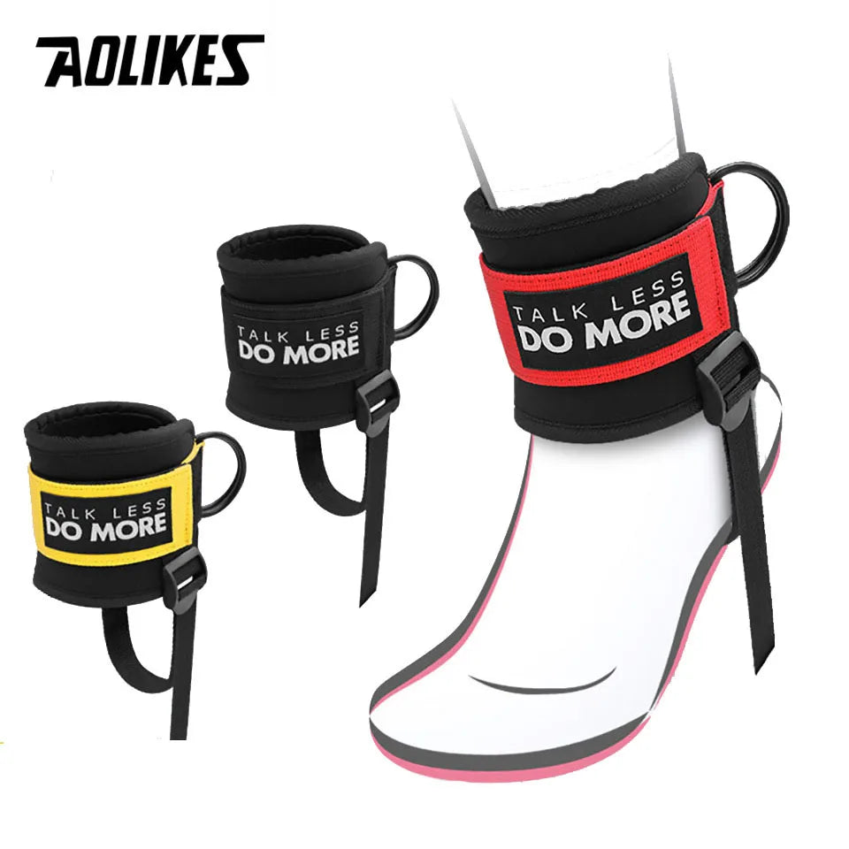 AOLIKES 1PCS Adjustable Ankle Straps for Cable Machines Weight Lifting Fitness Ankle Cuffs Booty Building Workout Trainer Gym