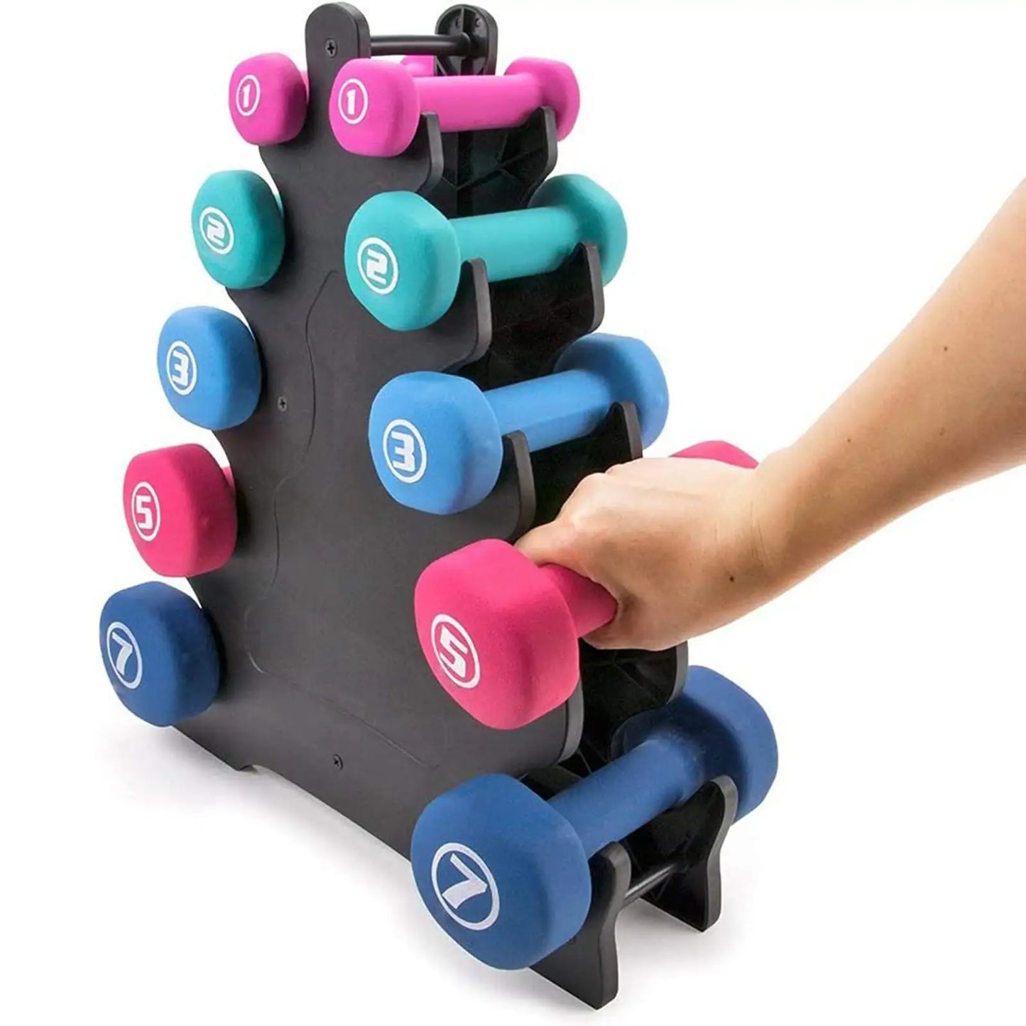 5-Tier Dumbbell Storage Rack Stand Multi-layer Hand-Held Dumbbell Storage Rack Home Dumbell Weight Rack