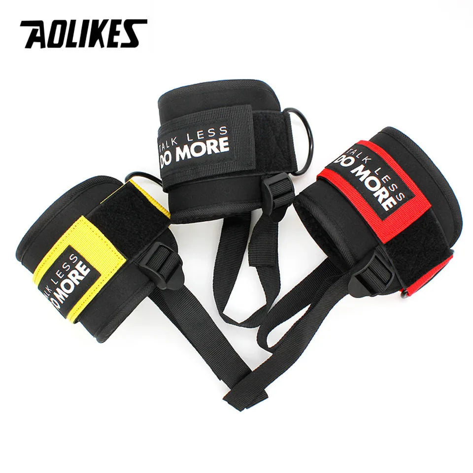 AOLIKES 1PCS Adjustable Ankle Straps for Cable Machines Weight Lifting Fitness Ankle Cuffs Booty Building Workout Trainer Gym